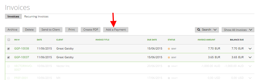 Add a Payment